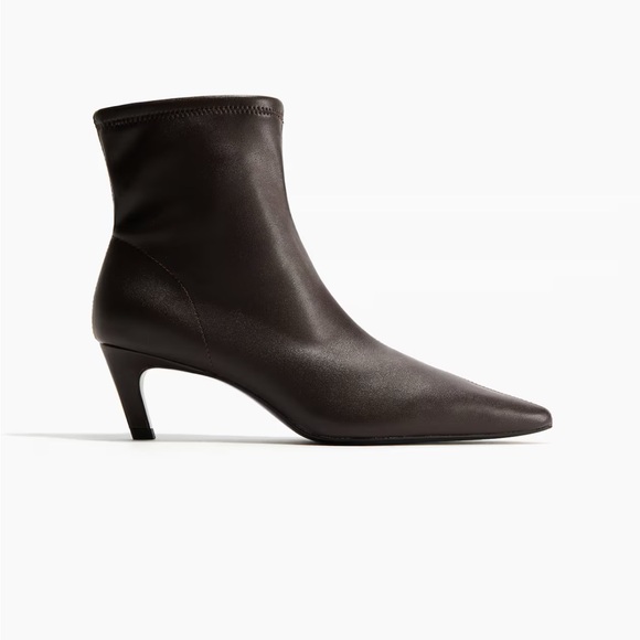 H&M brown heeled sock booties Art. No.: 1296617004 - Picture 3 of 8